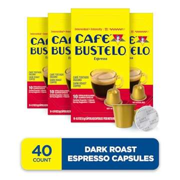 Café Bustelo Espresso Capsules – Dark Roast Coffee - 40 Count