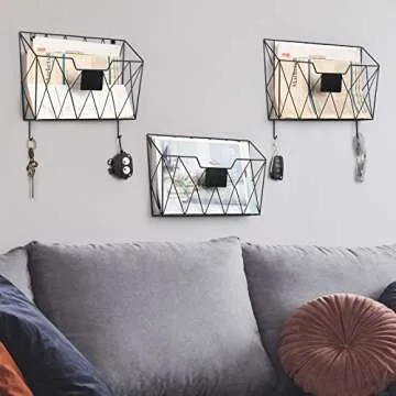 YBING Wall File Organizer Set of 3 for Elegant Storage