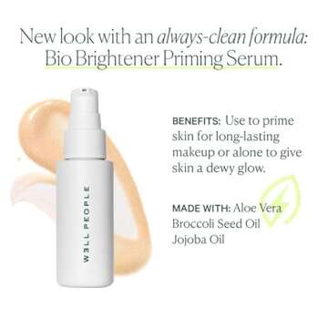 Well People Bio Brightener Priming Serum, Nourishing Primer For Long-Lasting Makeup & A Healthy Glow, Brightens & Soothes Skin, Vegan & Cruelty-free