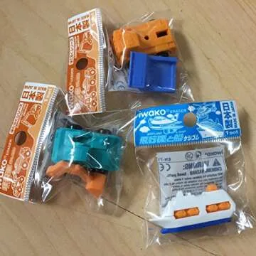 10 Assorted Iwako Vehicle Erasers - Fun Gift Collection