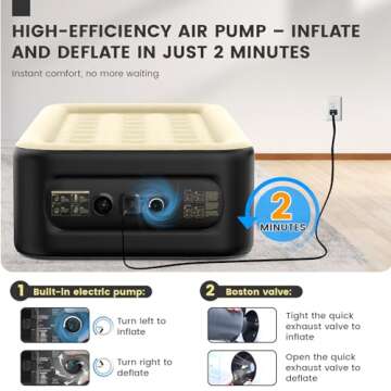 SULDUO Twin Air Mattress with Built-in Pump for Comfort