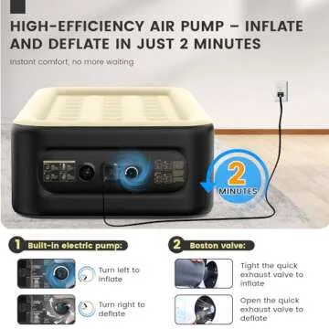 SULDUO Twin Air Mattress with Built-in Pump for Comfort