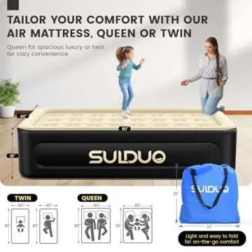 SULDUO Twin Air Mattress with Built-in Pump for Comfort