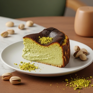 چیز کیک سن سباستین پسته