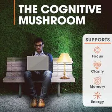 The Genius Brand Genius Lion's Mane Cognition Vitamins Supplement Capsules - Organic Nootropic Supplement, 1200mg per Serving – 120 Veggie Pills