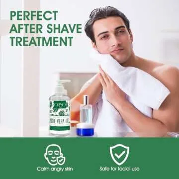 ORISO Aloe Vera Gel With Cold Pressed Aloe Vera - Pure Sunburn Relief, Bug Bites, Small Cuts - Soothing Moisturizer Lotion For Face, Hair and Body - 10 Fl Oz