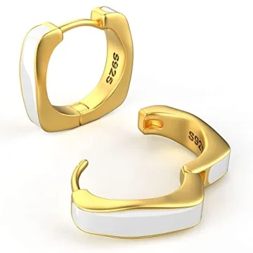 Luxury Neon Gold Plated Huggie Earrings for Women