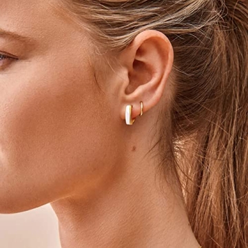 Luxury Neon Gold Plated Huggie Earrings for Women