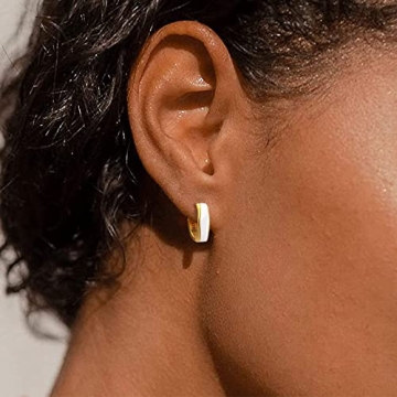 Luxury Neon Gold Plated Huggie Earrings for Women