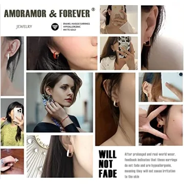 Luxury Neon Gold Plated Huggie Earrings for Women