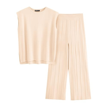 PRETTYGARDEN 2 Piece Women's Knit Loungewear Set