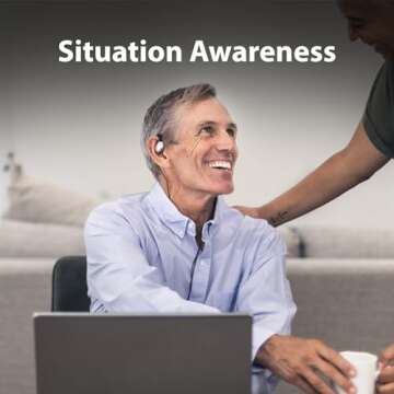 Avantree Resolve - 3.5mm AUX Wired Open-Ear Earbuds & in-Line Volume Control, Designed for Small to Medium Ears & Compatible with Traditional 3.5mm AUX Phones Tablets PC, Corded Headphones w/Ear Hook