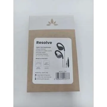 Avantree Resolve - 3.5mm AUX Wired Open-Ear Earbuds & in-Line Volume Control, Designed for Small to Medium Ears & Compatible with Traditional 3.5mm AUX Phones Tablets PC, Corded Headphones w/Ear Hook