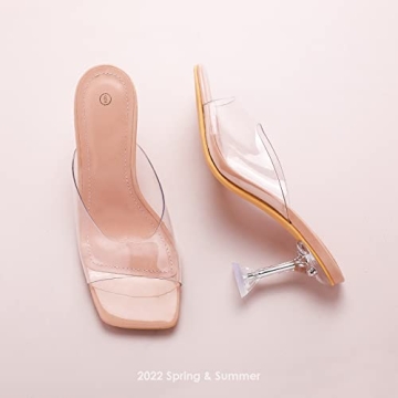 Chic Clear Heeled Sandals for Elegant Summer Occasions
