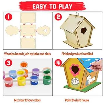 Creative DIY Birdhouse Kit for Kids and Adults