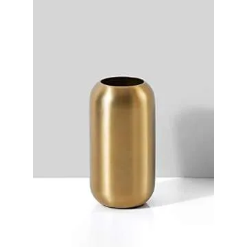 Serene Spaces Living Matte Gold Capsule Vase – Perfect for Weddings & Home Decor