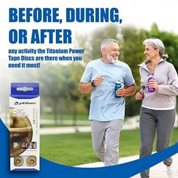Phiten Titanium Power Tape Discs - 70 Water-Resistant Athletic Tapes