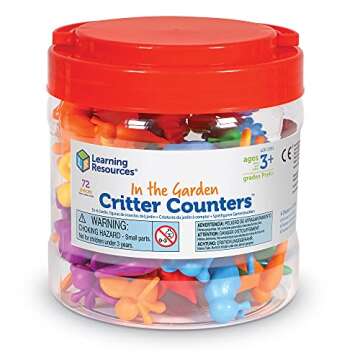 Learning Resources in The Garden Critter Counters - 72 Pieces, Ages 3+ Toddler Learning Toys, Math G...