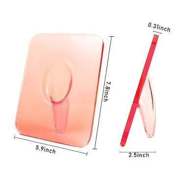 EASY365 Pink Clear Acrylic Photo Frame Flower Vase, 8 x 6 Inch Aesthetic Unique Flower Vase for Cent...