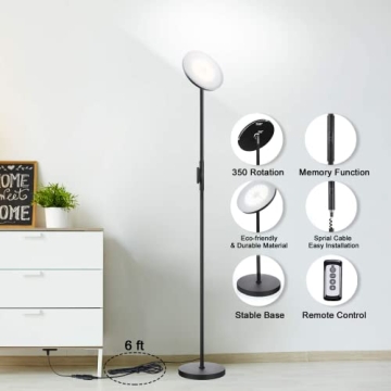 JOOFO Sky LED Floor Lamp 30W 2400LM Remote Touch Control