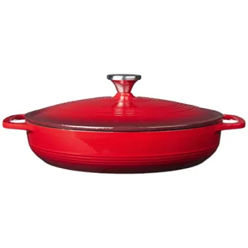 Lodge 3.6 Quart Enameled Cast Iron Casserole - Perfect for Cooking