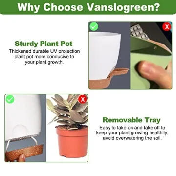 Vanslogreen Self-Watering Flower Pots for All Plants