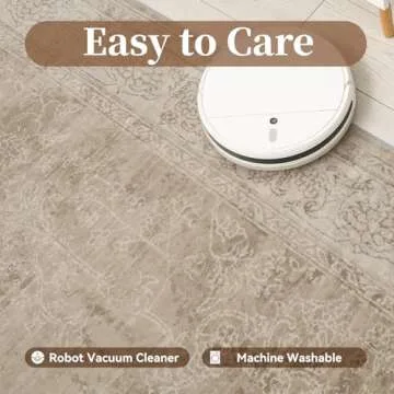 MontVoo-Area Rug 5X7 Vintage Coffee&Tan Rugs for Living Room-Soft Rugs for Bedroom-Non Slip Living Room Rug-Machine Washable Rug for Dining Room Living Room Bedroom Office