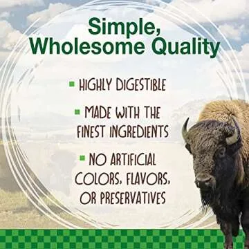 Nylabone Healthy Edibles WILD Natural Long-Lasting Bison Flavor Bone Chew Treats for Dogs, Small (16 Count)