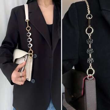 Purse Extender Chain Gold Bag Strap Extenders for Women Exquisite Handbags Accessories Heart Wallet Extender Replacement Purse Chains