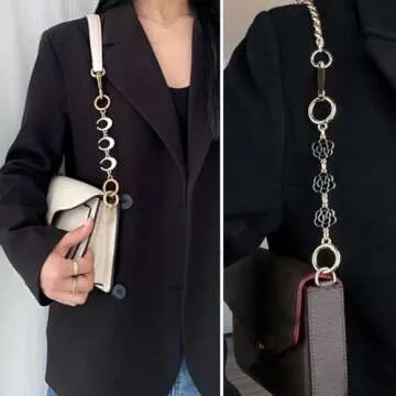 Purse Extender Chain Gold Bag Strap Extenders for Women Exquisite Handbags Accessories Heart Wallet Extender Replacement Purse Chains