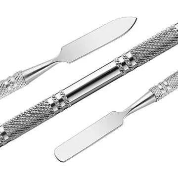 Wismee 5Pcs Stainless Steel Makeup Spatula Set