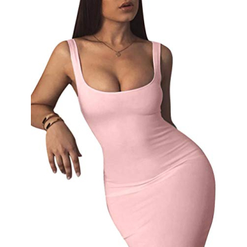 LAGSHIAN Women's Bodycon Tank Dress for Any Occasion