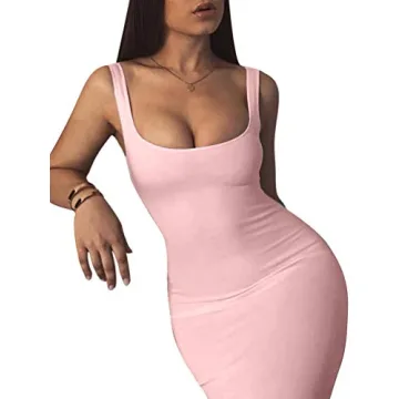 LAGSHIAN Women's Bodycon Tank Dress for Any Occasion