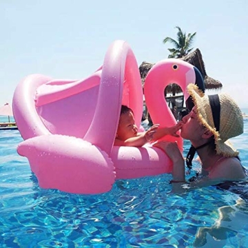 Shop Cute Flamingo Baby Pool Float with Sunshade Today