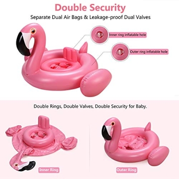 Shop Cute Flamingo Baby Pool Float with Sunshade Today