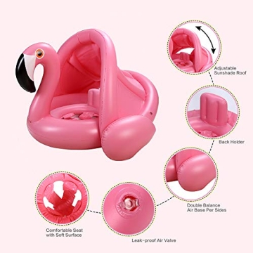 Shop Cute Flamingo Baby Pool Float with Sunshade Today