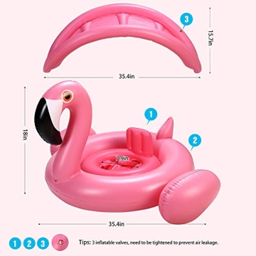 Shop Cute Flamingo Baby Pool Float with Sunshade Today