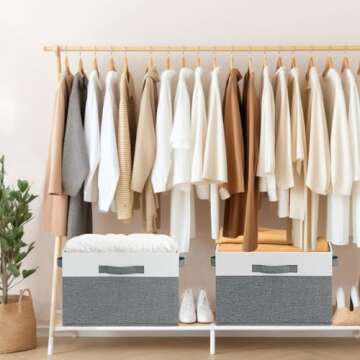GhvyenntteS Large Fabric Storage Bins for Home Organization