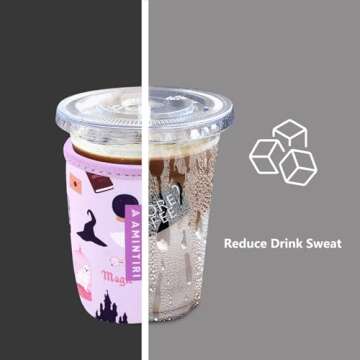 3 Pack Reusable Sleeve for Iced Coffee Cup - Stylish Neoprene Sleeves for All Drinks