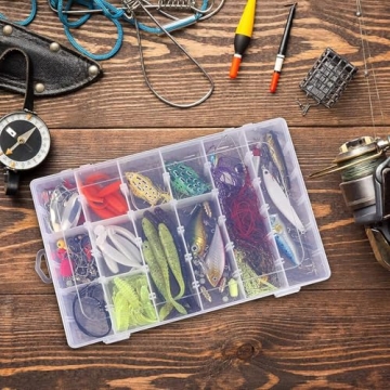 UOONY 36 Grids Craft Organizer Box with Adjustable Dividers