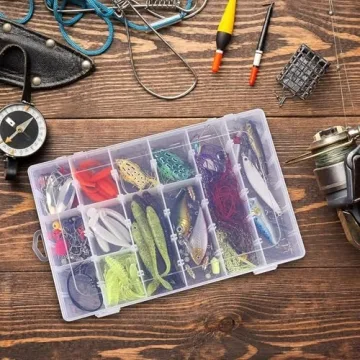 UOONY 36 Grids Craft Organizer Box with Adjustable Dividers