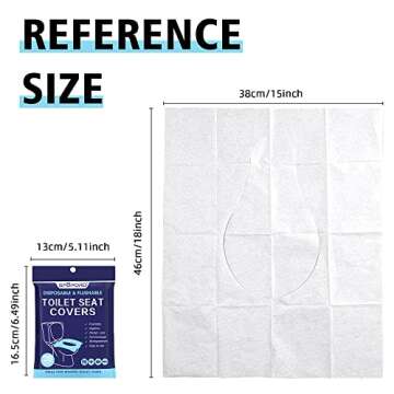 SFOPORD XL 100PCS Toilet Seat Covers Disposable - Flushable Paper Toilet Seat Cover is Travel Access...