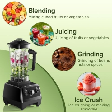 Blender for Smoothies, Blenders for Kitchen with 68Oz. Pitcher and 20Oz.Juicer Container, Smoothie B...