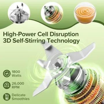 Versatile Blender for Smoothies: 68 Oz & 20 Oz Containers