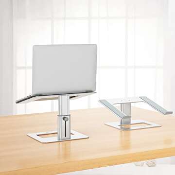 BESIGN LSX3 Aluminum Laptop Stand, Ergonomic Adjustable Notebook Stand, Riser Holder Computer Stand ...