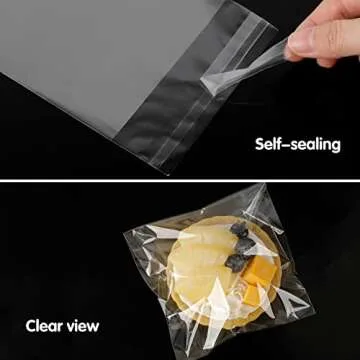 350Pcs Resealable Cellophane Bags for Gifts & Treats
