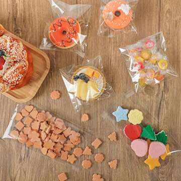 350Pcs Resealable Cellophane Bags for Gifts & Treats