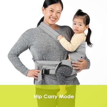 Baby Trend Caleo 3-in-1 Carrier in Snuggle Grey - Comfort for Both