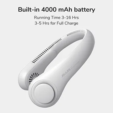 JISULIFE Portable Neck Fan - Hands-Free, 5 Speeds, Gift Ready