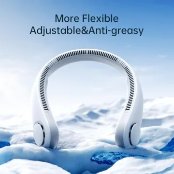 JISULIFE Portable Neck Fan - Hands-Free, 5 Speeds, Gift Ready